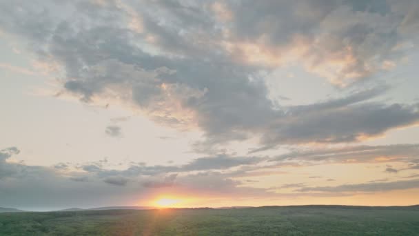 Nature Backdrop Sunset Sky Taken Birds Eye View — Stock video