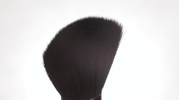 Makeup Brush Close White Background — Wideo stockowe