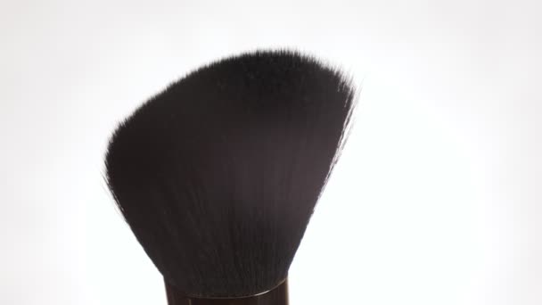Makeup Brush Close White Background — Stockvideo