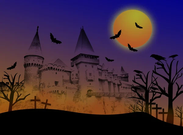 Halloween night background — Stock Vector