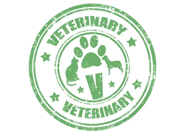 Timbro veterinario — Vettoriale Stock