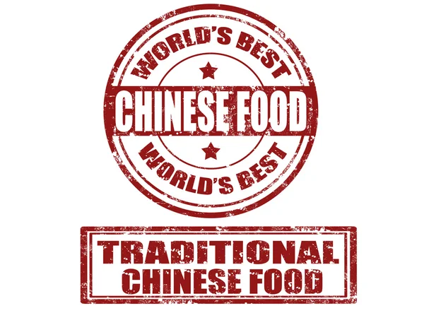 Sellos de comida china — Archivo Imágenes Vectoriales