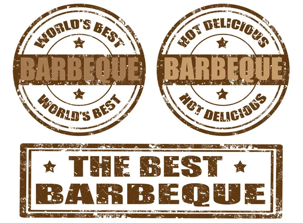 Série de timbres pour barbecue — Image vectorielle