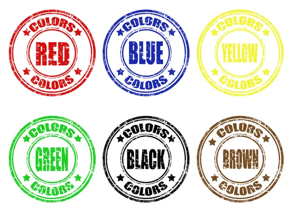 Set of color stamps — Stock Vector