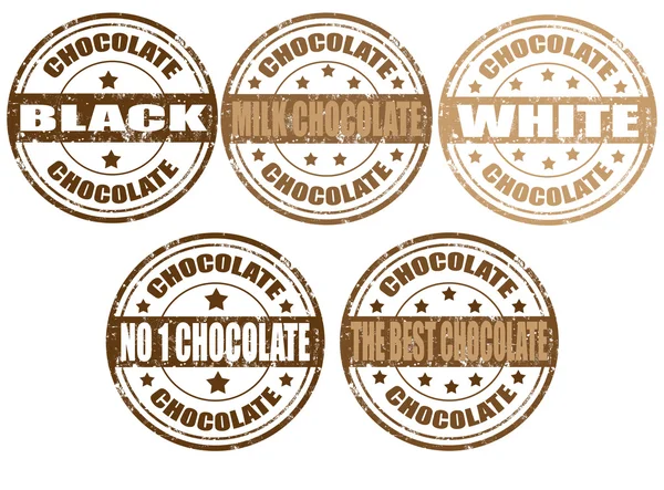 Набор шоколадных марок — стоковый вектор