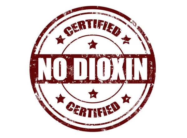 Rubber stempel-no dioxine — Stockvector