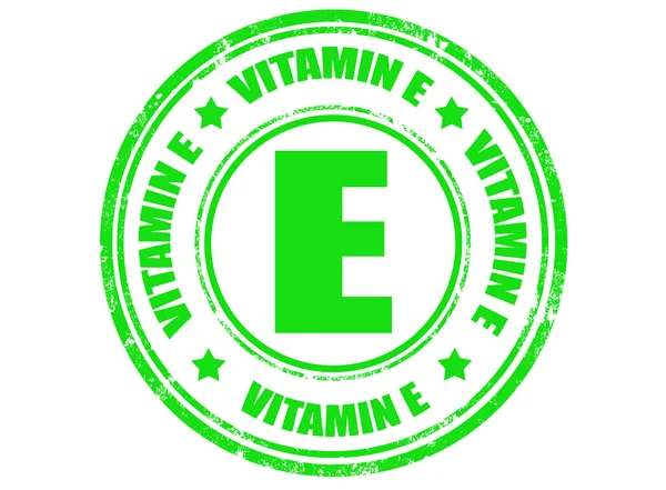 Vitamin E stamp — Stock Vector