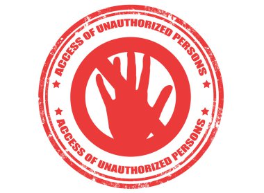 Access of unauthorized persons stamp clipart