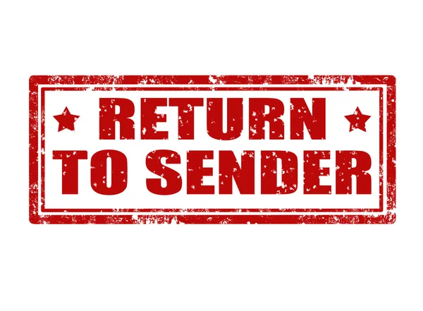 Return to sender- stamp — Stock Vector