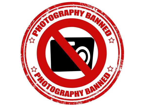 Photography banned-stamp — Stock Vector