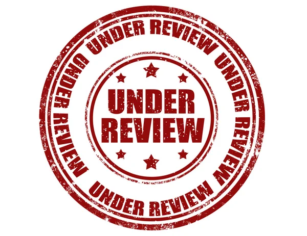 Under review-stamp — Stock Vector