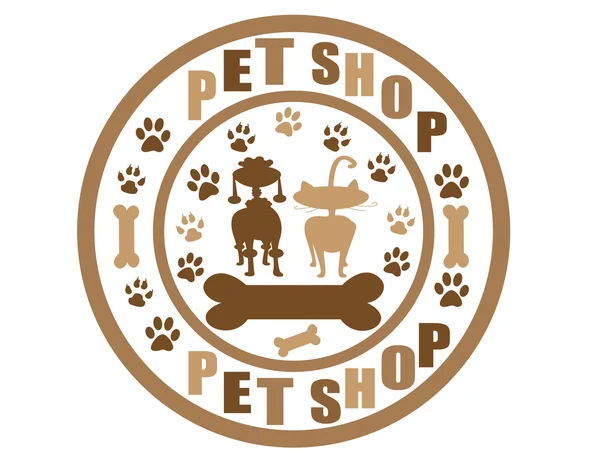 Pet shop-stamp — Stock Vector