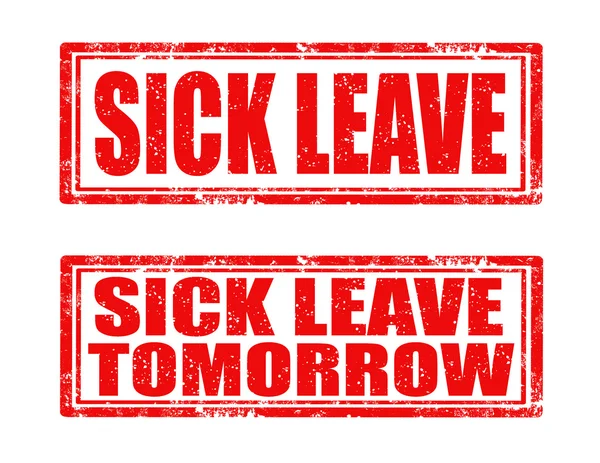 Sick leave-stamps — Stock Vector
