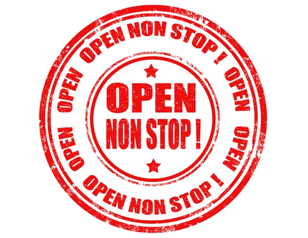 Open non stop-stamp — Stock Vector