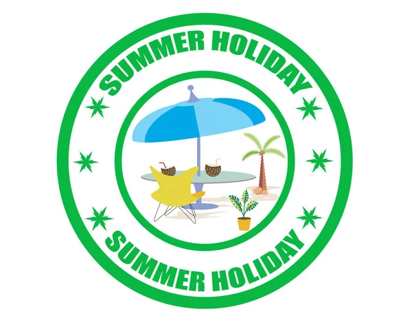 Letní dovolená štítek — Stockový vektor