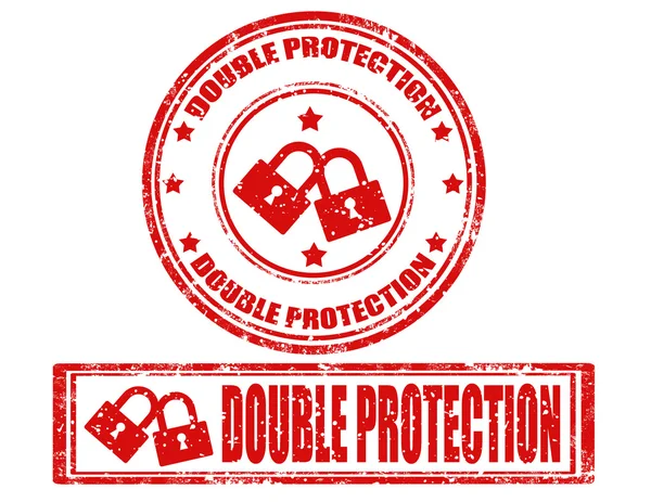Doble protección - sellos — Vector de stock