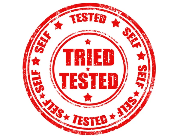 Tried-Tested -stamp — Stock Vector