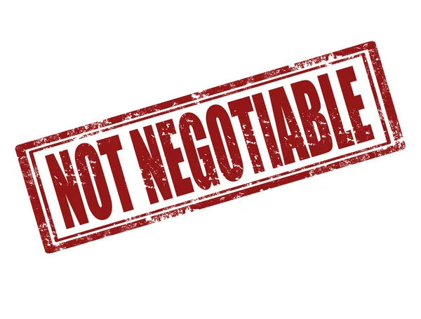 Not negotiable-stamp — Stock Vector