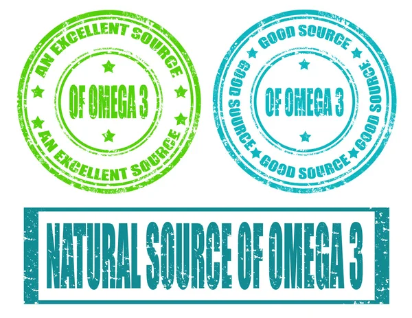 Omega-3-Marke — Stockvektor