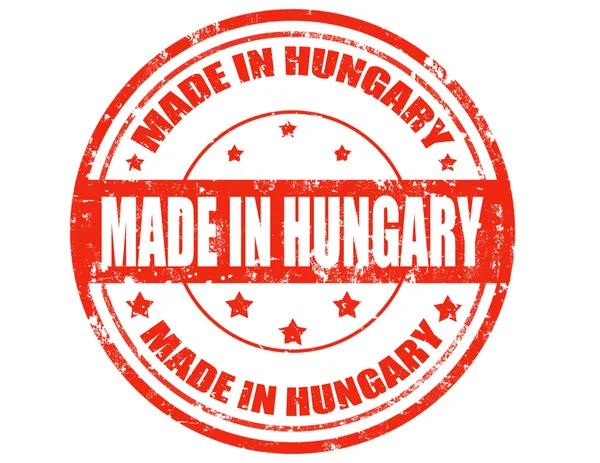 Hecho en Hungría-sello — Vector de stock