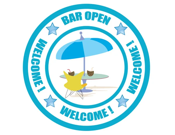 Bar open-label — Stockvector