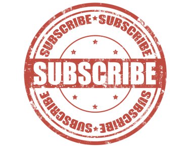 Subscribe stamp clipart