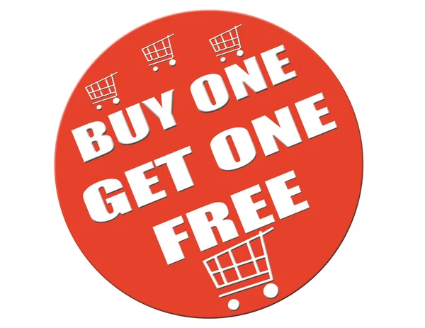 Buy one get one free-label — Stock Vector