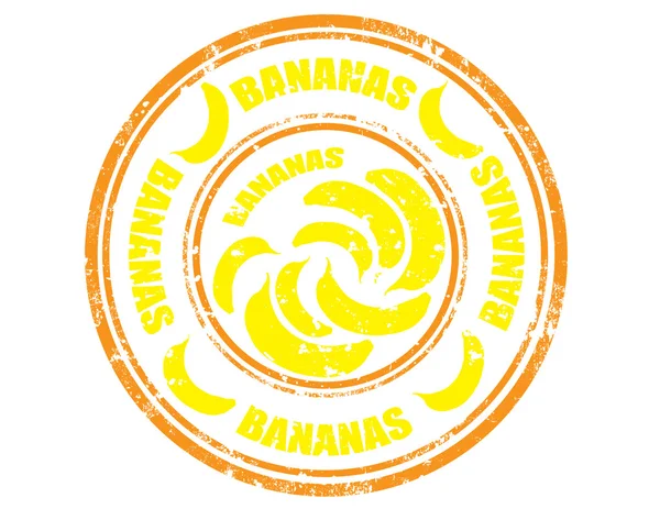 Bananas-stamp — Stock Vector