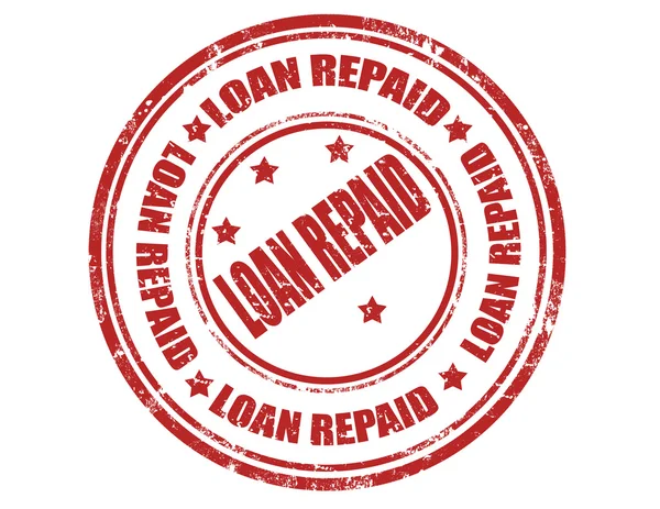 Loan repaid-stamp — Stock Vector