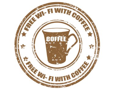 Ücretsiz wi-fi ile kahve damgası