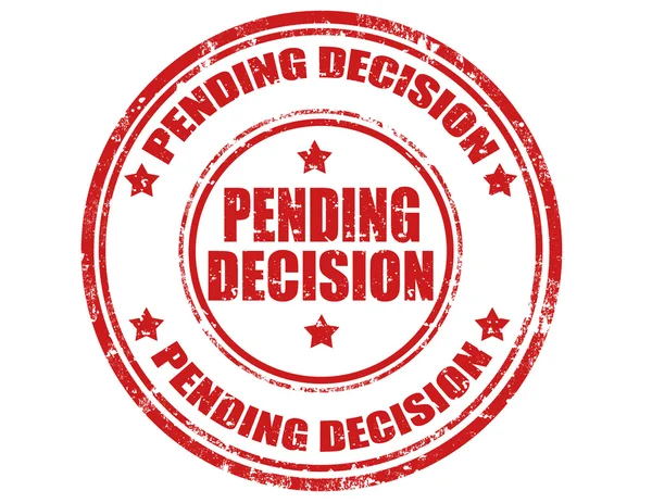 Pending decision-stamp — Stock Vector
