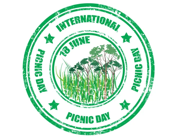 Día internacional de picnic — Vector de stock