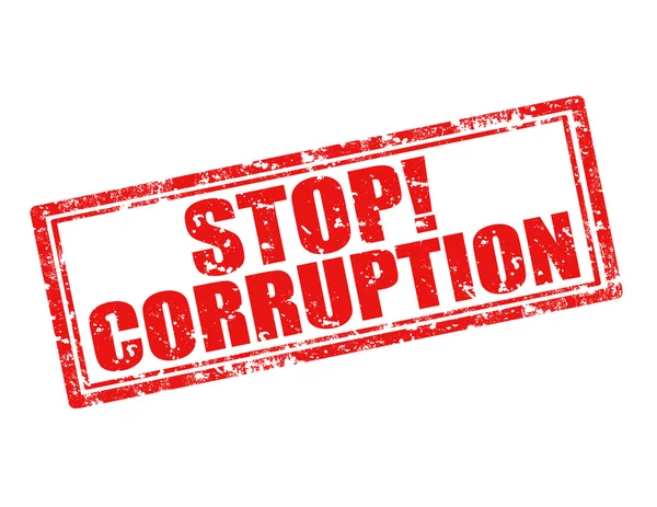 Stop corruption — Stock Vector