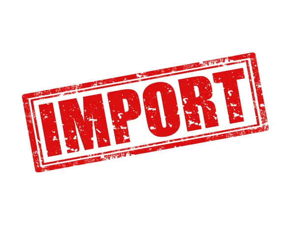 Carimbo de importação — Vetor de Stock