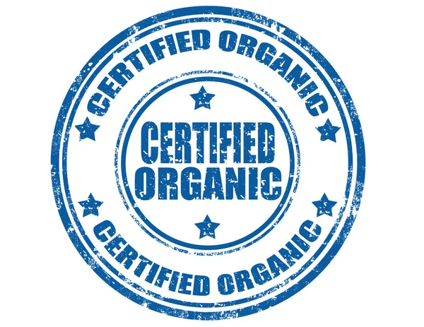 Certified organic-stamp — Stock Vector