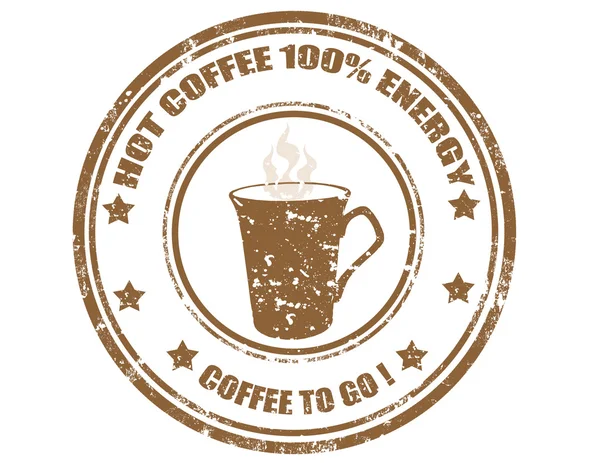 热咖啡-邮票 — 图库矢量图片
