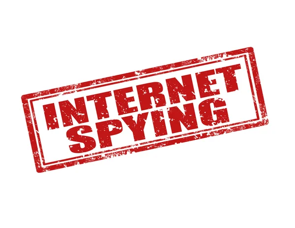 Timbre d'espionnage Internet — Image vectorielle