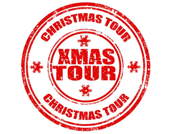 Christmas Tour-stamp — Stock Vector