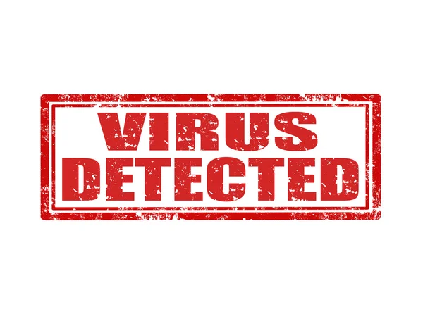 Virus Detected-stamp — Stock Vector