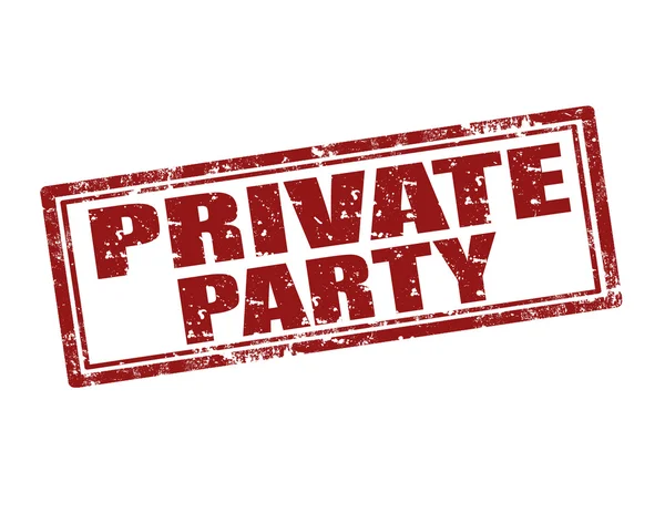 Carimbo de festa privado — Vetor de Stock