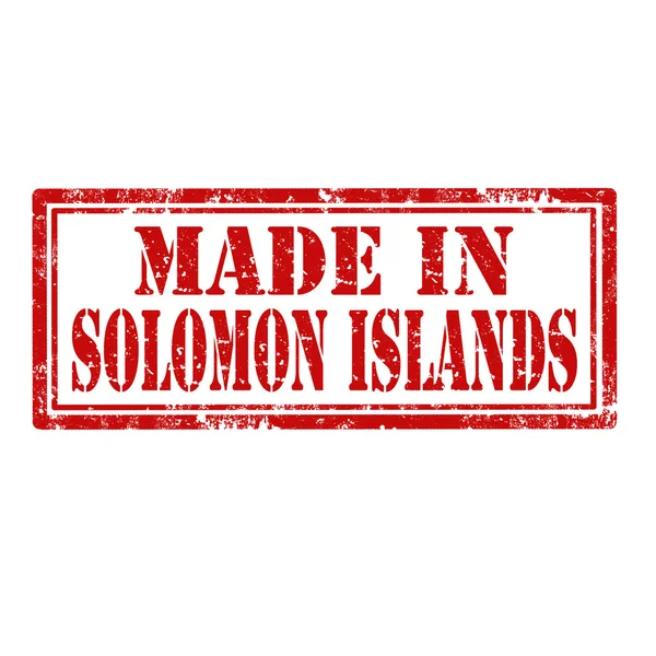 Hecho en Islas Salomón-sello — Vector de stock