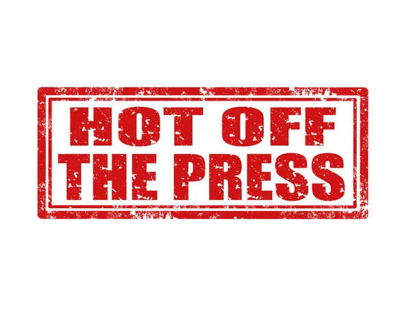 Heiß von der Presse-Marke — Stockvektor