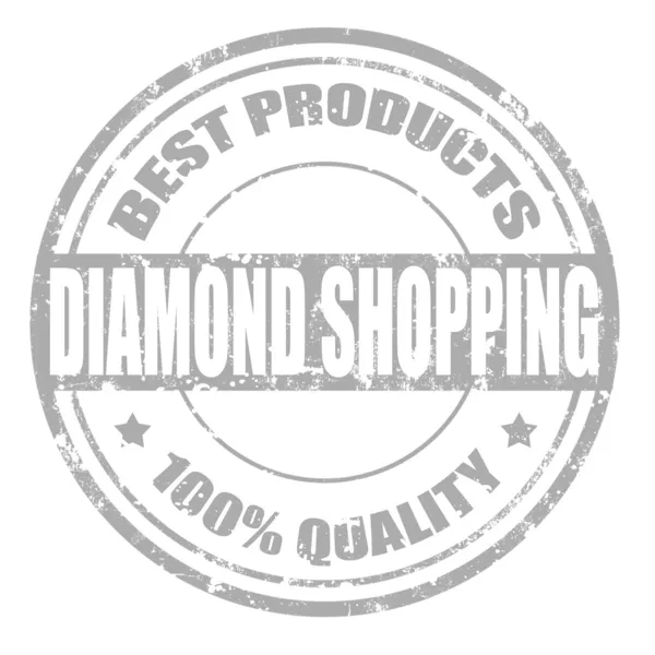 Diamond Shopping-stamp — Stock Vector