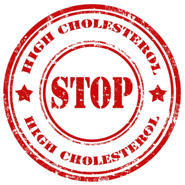 Stop-Alto colesterolo — Vettoriale Stock
