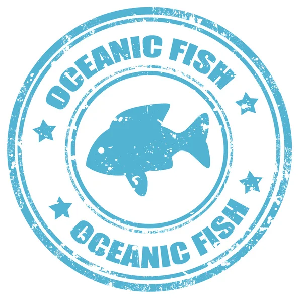 Oceanic Fish-stamp — Stock Vector