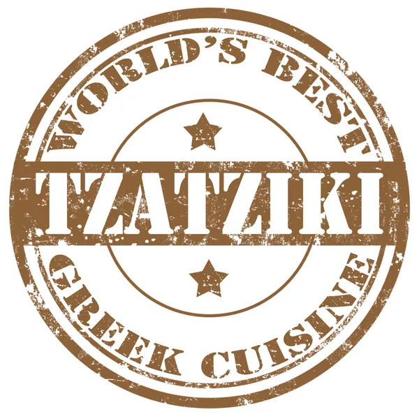 Tzatziki-timbre — Image vectorielle
