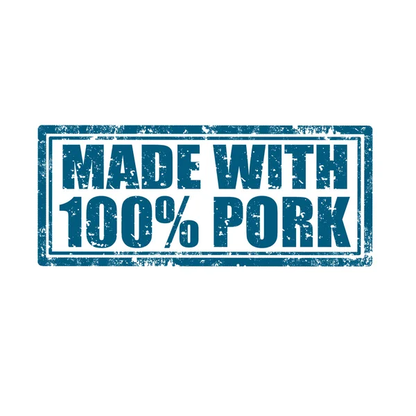 Made with Pork-stamp — Stock Vector