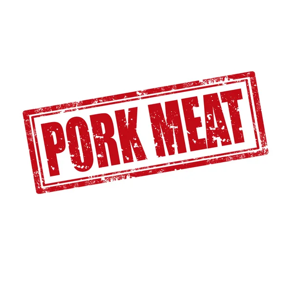 猪肉肉-邮票 — 图库矢量图片