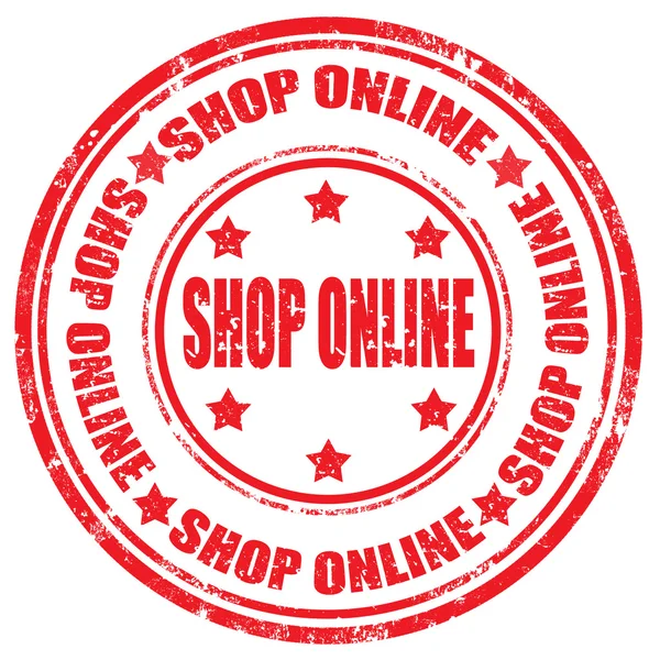 Shop online-stamp — Stock Vector
