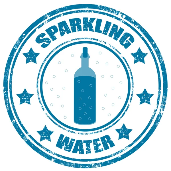 Sparkling Water-stamp — Stock Vector